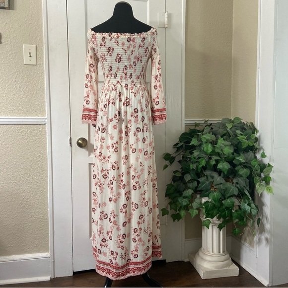 Altar’d State Floral Smocked Maxi Bell Sleeves Dress - Picture 15 of 16